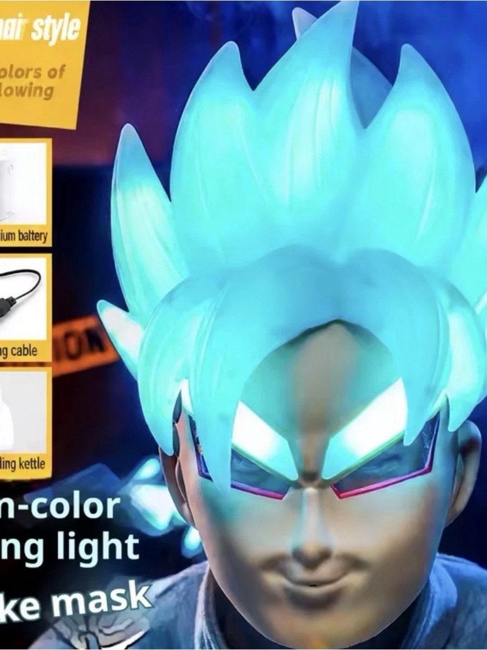 New Dragon Ball Z Become A Super Sayian Smoke Mask Water Refil 7 Color
Costume